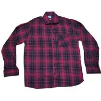Camisa xadrez junina flanela manga longa adulto Tango
