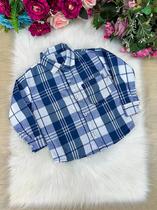 Camisa Xadrez Junina Junior Azul Julina Quadrilha
