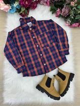 Camisa Xadrez Junina Magno Azul - Tecido 80% Poliester 20% Algodão Camisa Xadrez Junina Magno Azul - Tecido 80% Poliester 20% Algodão
