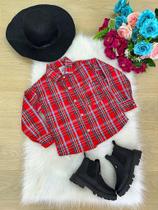 Camisa Xadrez Junina Pedro Vermelho para Festas Juninas e Caipiras