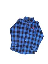 Camisa Xadrez Longo Azul Festa Junina Caipira Quadriculado