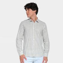 Camisa Xadrez Manga Longa Calvin Klein Slim Masculina