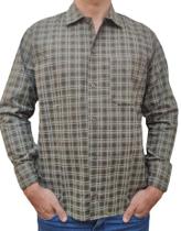 Camisa xadrez manga longa masculina barata ref: cx10