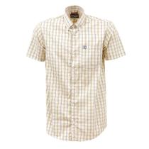 Camisa Xadrez Masculina Bege TXC 38301