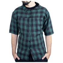 Camisa Xadrez Masculina Manga Curta Slim Social e Casual Fit