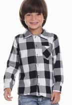 Camisa Xadrez Masculina Preta de flanela Junina Muvilê Camisa Xadrez Masculina Preta de flanela Junina Muvilê