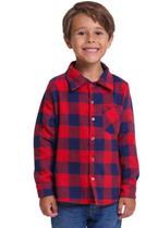 Camisa Xadrez Menino Vermelha Muvilê