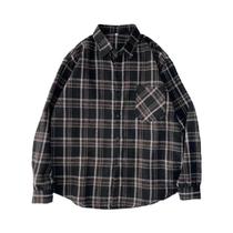 Camisa Xadrez Oversize Feminina Manga Longa - Moda Coreana Casual Vintage