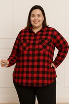 Camisa Xadrez Plus size Blusa feminina viscolinho