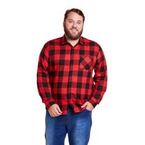 Camisa Xadrez Plus Size Masculino Flanelado Manga Longa