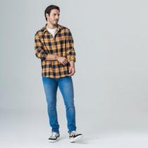 Camisa xadrez rock&soda laranja masculina