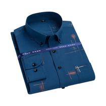 Camisa Xadrez Slim Fit Masculina Sem Necessidade De Passar a Ferro Com Detalhes Dourados Para