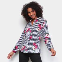 Camisa Yilang Estampada Manga Longa Feminina