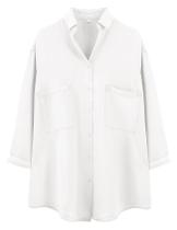 Camisa Yimoon Denim Chambray Blue para mulheres tamanho L