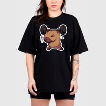 Camisão Camiseta larga oversized feminina academia capivara fitness Camisão Camiseta larga oversized feminina academia capivara fitness