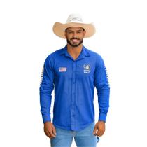 Camisão Masculino Country Bordado Jopper Bulls - Azul Royal