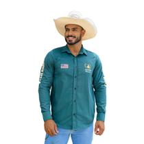 Camisão Masculino Country Bordado Jopper Bulls - Verde