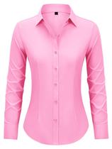 Camisas com botões Mutitop D2-Neon Pink para mulheres tamanho M Camisas com botões Mutitop D2-Neon Pink para mulheres tamanho M