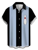 Camisas de boliche CURBODO com estampa havaiana retrô de manga curta masculina Camisas de boliche CURBODO com estampa havaiana retrô de manga curta masculina