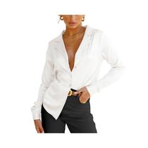 Camisas de manga comprida femininas 95% poliéster 5% elastano Camisas de manga comprida femininas 95% poliéster 5% elastano