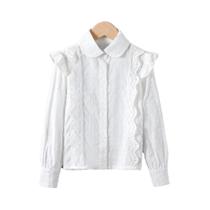 Camisas De Manga Longa Para Meninas Em Cores Sólidas, Moda Primavera-Outono, Blusas Estilo Preppy Camisas De Manga Longa Para Meninas Em Cores Sólidas, Moda Primavera-Outono, Blusas Estilo Preppy