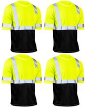 Camisas de segurança refletivas JageLy de manga curta Hi Vis 4 unidades Camisas de segurança refletivas JageLy de manga curta Hi Vis 4 unidades