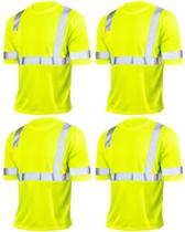 Camisas de segurança refletivas JageLy Hi Vis Camisetas 4 unidades