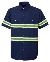 Camisas de trabalho de segurança Ousafeve Class 3 Hi Vis Reflective Navy Camisas de trabalho de segurança Ousafeve Class 3 Hi Vis Reflective Navy