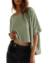 Camisas de verão Dokotoo para mulheres plus size Crop Top 2025