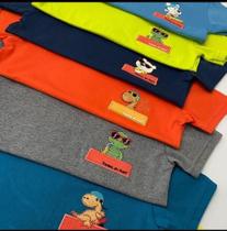 Camisas diversas animals cores tamanho 6 anos