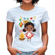 Camisas festa junina ideal para escola arraiá babylook feminina plus size estampa características