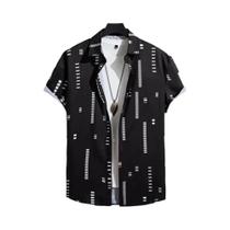 Camisas Havaianas Masculinas De Manga Curta Com Estampa 3D Em Patchwork, Alta Qualidade, Moda De