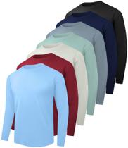 Camisas Kinglaman 7 Pack Masculinas Manga Longa Secagem Rápida UV Camisas Kinglaman 7 Pack Masculinas Manga Longa Secagem Rápida UV