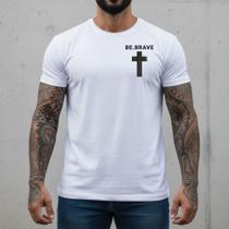 Camisas Masculinas Branca Personalizadas Algodão Camisetas Básicas Moda Street Tendência Atual
