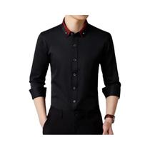 Camisas Masculinas Slim Fit Manga Comprida - Clássicas, Formais e para Festa