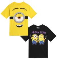 Camisas Minions Kevin Stuart Bob Boys 2T-16 anos amarelo/pretas Camisas Minions Kevin Stuart Bob Boys 2T-16 anos amarelo/pretas