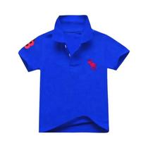 Camisas Polo Bebê Menino - Manga Curta, Bordado de Desenhos Animados (2-8 anos)