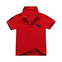 Camisas Polo Bebê Menino - Manga Curta, Bordado de Desenhos Animados (2-8 anos)