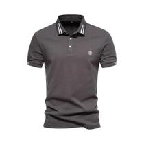 Camisas Polo Masculinas 100% Algodão De Manga Curta, Roupas Casuais De Cor Sólida Para O Verão Camisas Polo Masculinas 100% Algodão De Manga Curta, Roupas Casuais De Cor Sólida Para O Verão