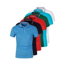 Camisas Polo Masculinas Com Gola Tipo Seda 6PCS Respiráveis Confortáveis Versáteis Verão 2025