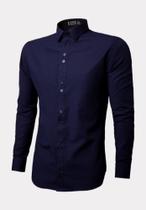 Camisas Social Masculina Blusa Slim Manga Longa Luxo