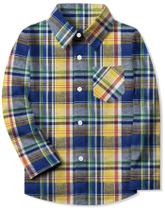 Camisas xadrez de flanela SANGTREE Boys Casuais com Papai Amarelo Azul Camisas xadrez de flanela SANGTREE Boys Casuais com Papai Amarelo Azul