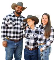 Camisas Xadrez Kit Familia 3 Peças Pai Mãe E Filho Camisas Xadrez Kit Familia 3 Peças Pai Mãe E Filho