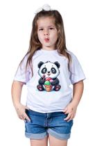 Camisera Infantil Menino Menina Panda Pandinha Safari Animal Estimação Zoológico