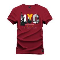 Camiseta 100% Algodão Confortável Premium Estampada Nyc History