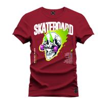 Camiseta 100% Algodão Confortável Premium Estampada Skate Board