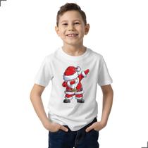 Camiseta 100%Algodão Crianças Natal 2023 Papai Noel Zoeira