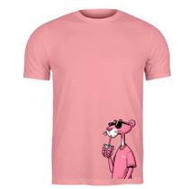 Camiseta 100% Algodão Estampa A Pantera Cor De Rosa Pernalonga Piu Piu
