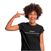 Camiseta 100% Algodão Estampa Frase "FAÇA ACONTECER"