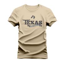 Camiseta 100% Algodão Estampada Unissex Shirt Texas Country - Vida Country